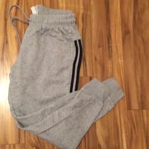 adidas grey cinched sweatpants